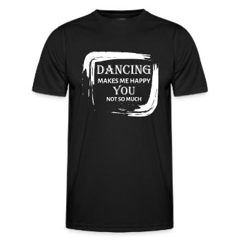 Dancing Dance Music - Men's Functional T-Shirt - black - Front - AI Model Male 178 dark (178cm)