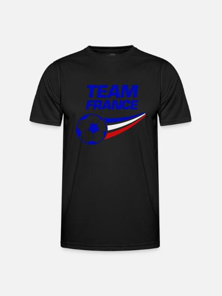 team france soccer - Männer Funktions-T-Shirt - Schwarz