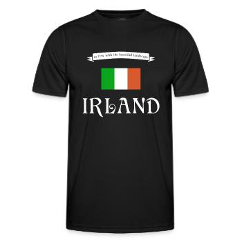 Ireland - Men's Functional T-Shirt - black - Front - AI Model Male 178 dark (178cm)