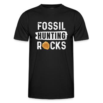 Fossilienjagd Felsen - Männer Funktions-T-Shirt - Schwarz - Vorne - AI Model Male 178 dark (178cm)