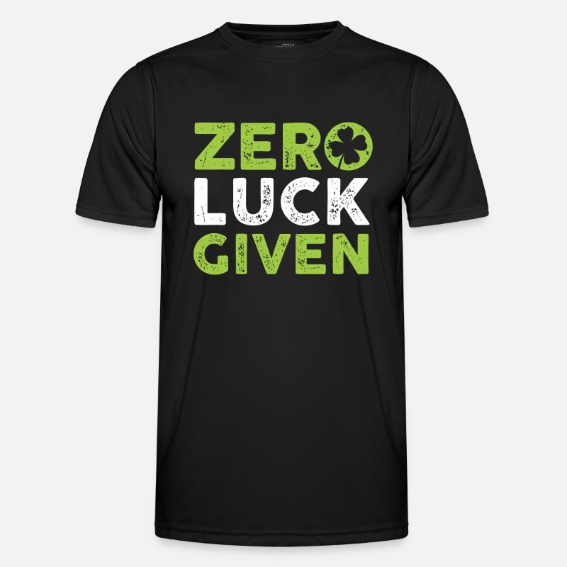 Zero Luck Given Shamrock St. Patrick's Day Männer Funktions-T-Shirt