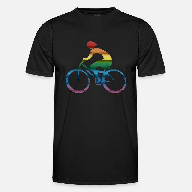 Radfahrer - Männer Funktions-T-Shirt - Schwarz
