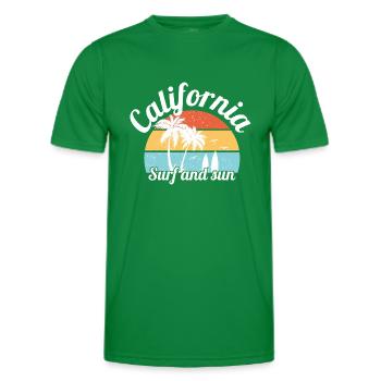 kalifornische Brandung und Sonne - Männer Funktions-T-Shirt - Kelly Green - Vorne - AI Model Male 178 dark (178cm)