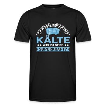 Kaltduscher Eisbader Eisbaden - Männer Funktions-T-Shirt - Schwarz - Vorne - AI Model Male 178 dark (178cm)