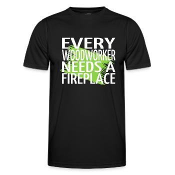 marteau-piqueur présente de fiers t-shirts de crâne de charpentier - T-shirt sport Homme - noir - Devant - AI Model Male 178 dark (178cm)