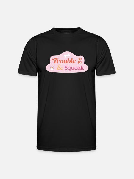 Dog and Hamster - Trouble & Squeak - Men's Functional T-Shirt - black