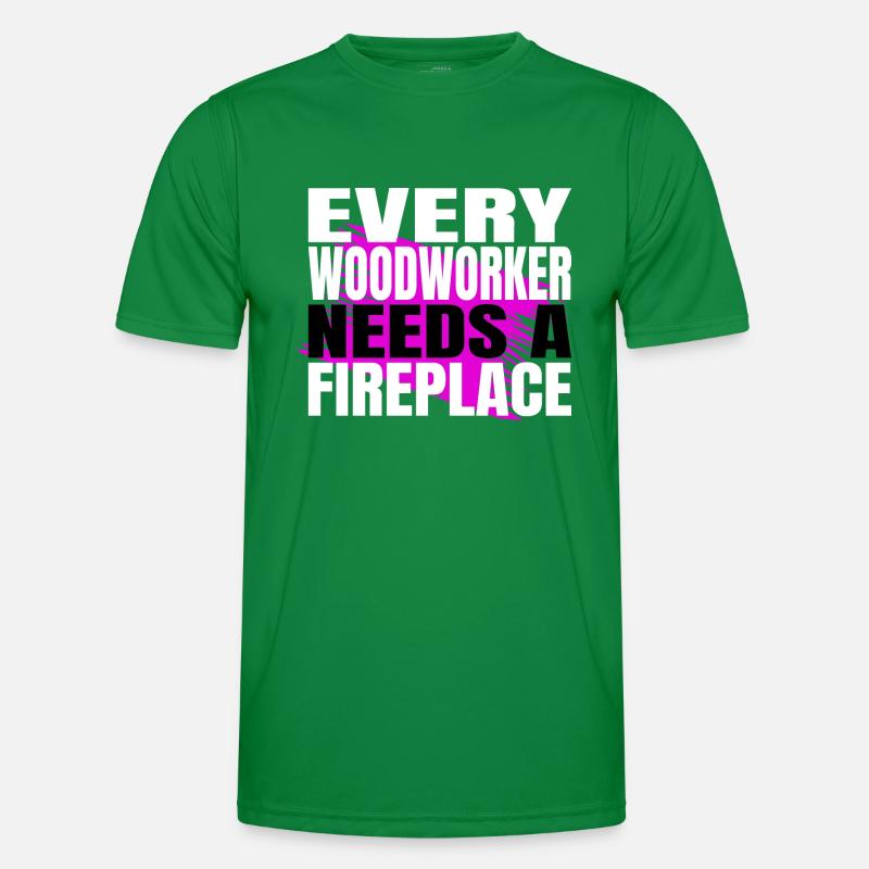 funny woodworking daddesign carpentry Men's Functional T-Shirt