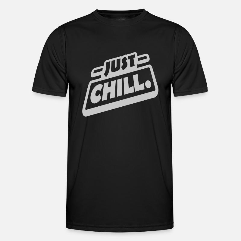 Just Chill Text Logo - Men's Functional T-Shirt - black