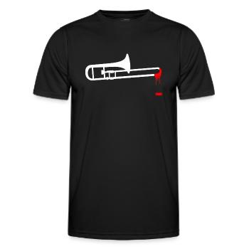 Trombone Trombonist Wind Orchestra Wind Music - Men's Functional T-Shirt - black - Front - AI Model Male 178 dark (178cm)