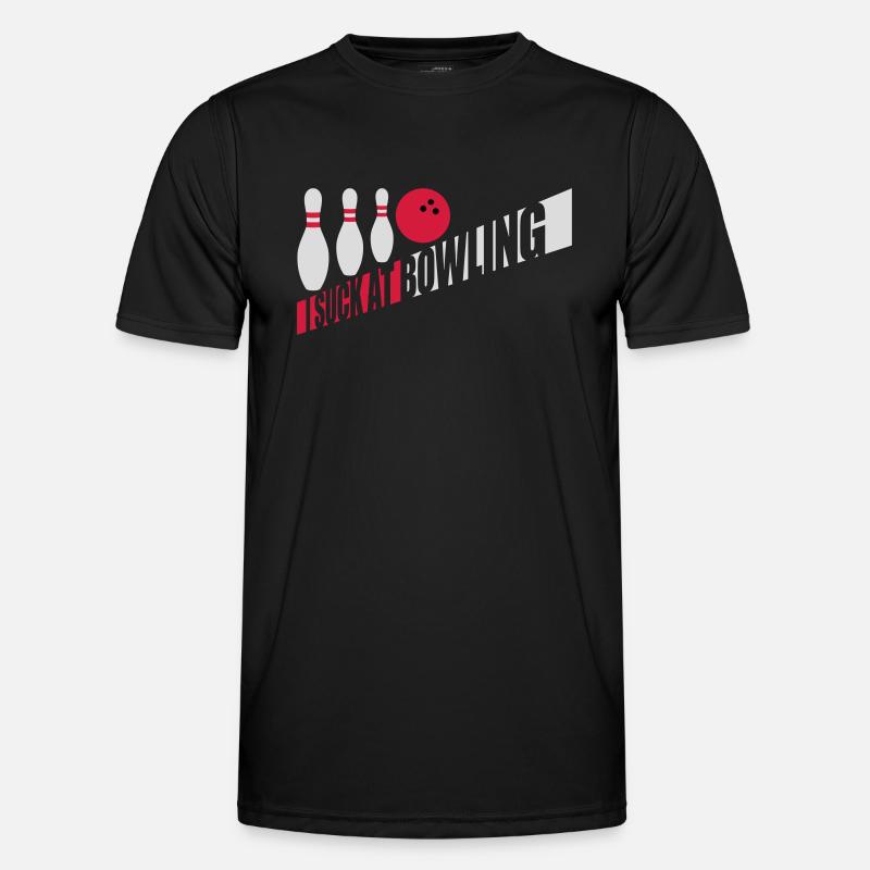 I suck at bowling - Men's Functional T-Shirt - black
