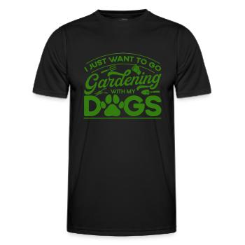 Hobbygärtner Garten Hundehalter Geschenk - Männer Funktions-T-Shirt - Schwarz - Vorne - AI Model Male 178 dark (178cm)