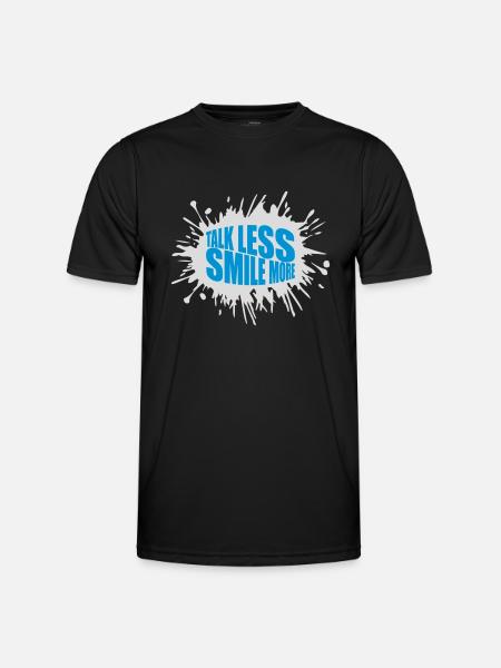 talk less smile more - Men's Functional T-Shirt - black