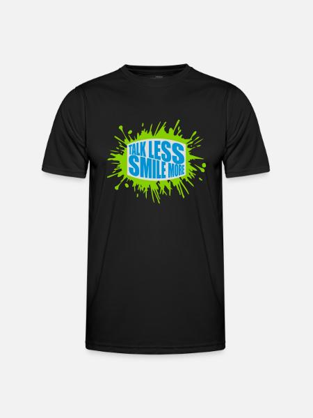 talk less smile more - Men's Functional T-Shirt - black