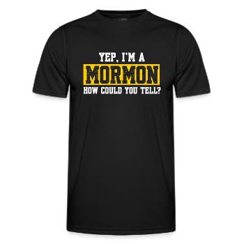 Mormonen Jesus Christen Gott Religion Kreuz Glaube - Männer Funktions-T-Shirt - Schwarz - Vorne - AI Model Male 178 dark (178cm)
