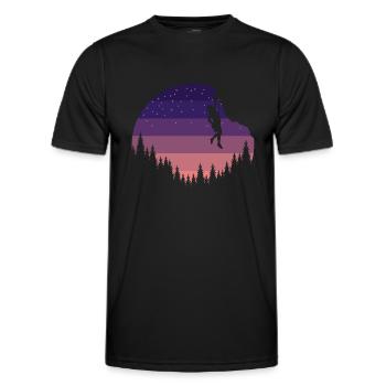 Escalade escalader un rocher - T-shirt sport Homme - noir - Devant - AI Model Male 178 dark (178cm)