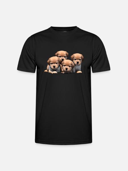 Funny dogs - Men's Functional T-Shirt - black