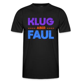 Klug, Aber Faul - Männer Funktions-T-Shirt - Schwarz - Vorne - AI Model Male 178 dark (178cm)