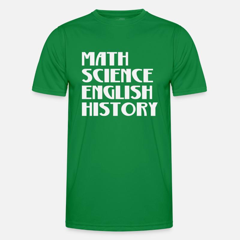 Math Science English History Men's Functional T-Shirt