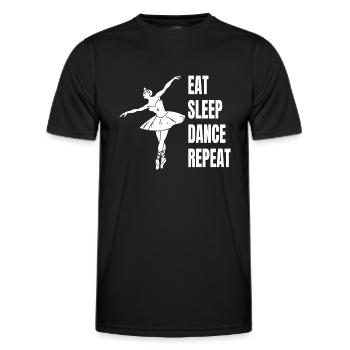Ballet Gift Dance Ballerina Dance Class Dancer - Men's Functional T-Shirt - black - Front - AI Model Male 178 dark (178cm)