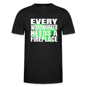 birthday gift wood quote gift idea cutter - Männer Funktions-T-Shirt - Schwarz - Vorne - AI Model Male 178 dark (178cm)