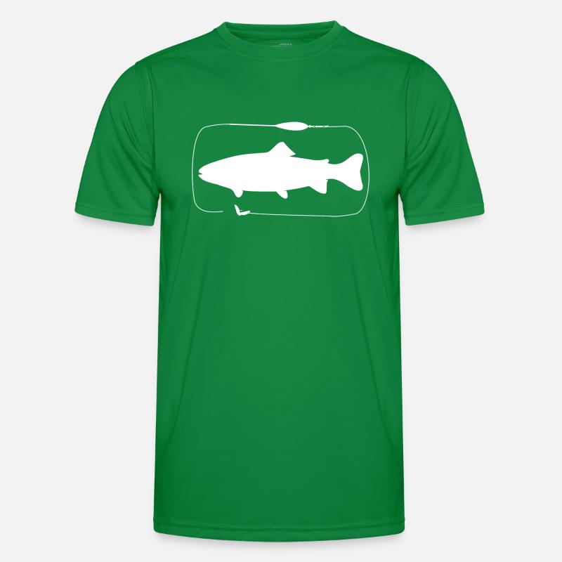 Assemblage de truite Sbirolino avec mouche de l’abeille T-shirt sport Homme