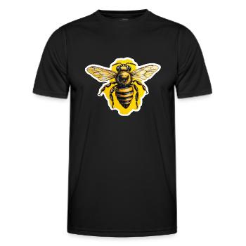 Honigbiene - Männer Funktions-T-Shirt - Schwarz - Vorne - AI Model Male 178 dark (178cm)