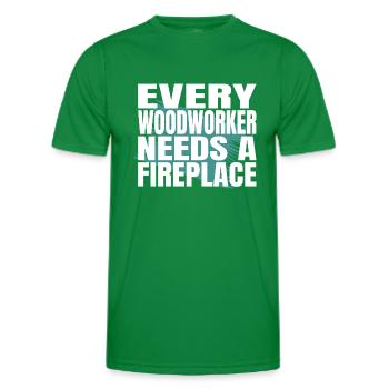 jokes birthday present idea swimming trunks - Men's Functional T-Shirt - kelly green - Front - AI Model Male 178 dark (178cm)