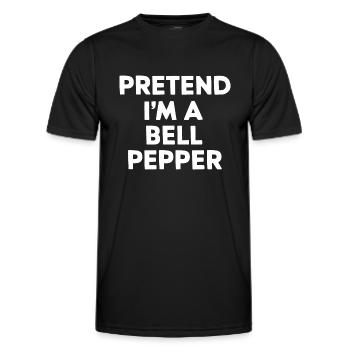 Paprika Geschenk - Männer Funktions-T-Shirt - Schwarz - Vorne - AI Model Male 178 dark (178cm)