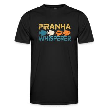 Piranha - Männer Funktions-T-Shirt - Schwarz - Vorne - AI Model Male 178 dark (178cm)