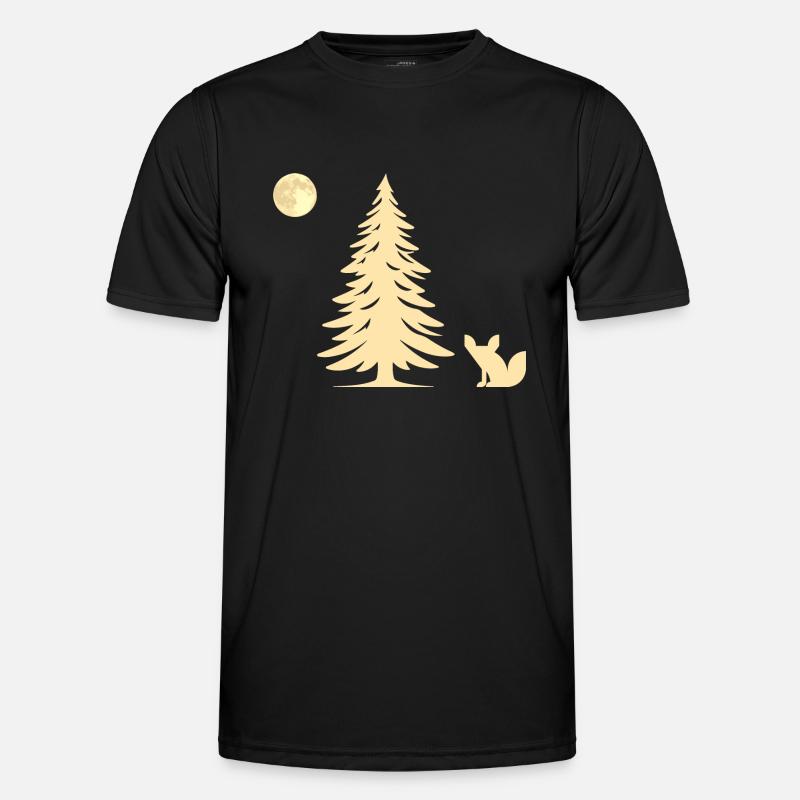 Fuchs im Wald - Geschenkidee - Männer Funktions-T-Shirt - Schwarz
