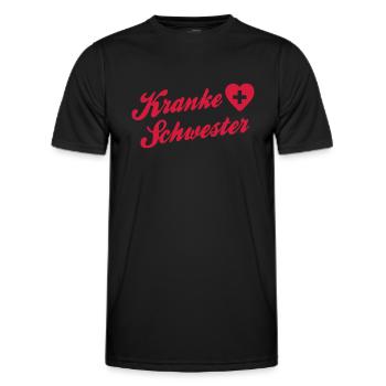 kranke schwester - Krankenschwester - Karnevall - Männer Funktions-T-Shirt - Schwarz - Vorne - AI Model Male 178 dark (178cm)