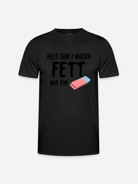 Fett wie ein Radierer - Männer Funktions-T-Shirt - Schwarz