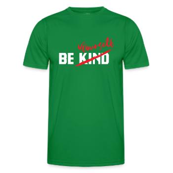 Be yourself - Men's Functional T-Shirt - kelly green - Front - AI Model Male 178 dark (178cm)