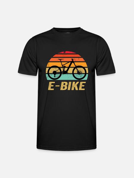 E-Bike MTB E-MTB - Männer Funktions-T-Shirt - Schwarz
