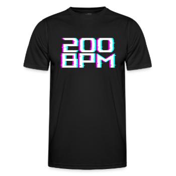 Uptempo 200BPM - Men's Functional T-Shirt - black - Front - AI Model Male 178 dark (178cm)