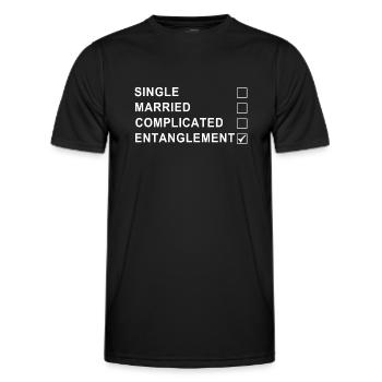 BEZIEHUNGSTATMENT ledig verheiratet kompliziert - Männer Funktions-T-Shirt - Schwarz - Vorne - AI Model Male 178 dark (178cm)