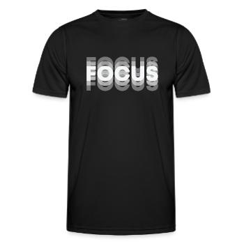 FOCUS SHADOW - Men's Functional T-Shirt - black - Front - AI Model Male 178 dark (178cm)