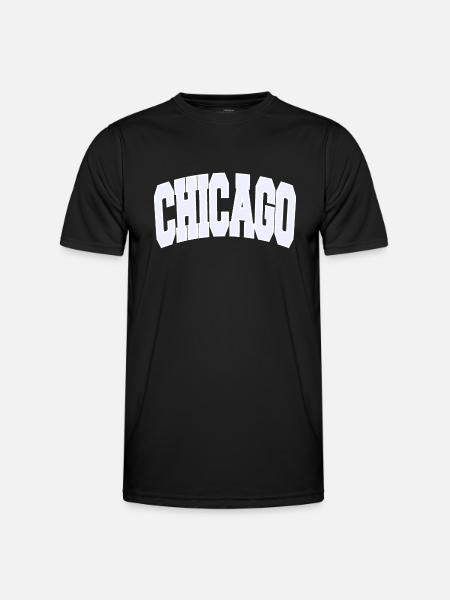CHICAGO College - Männer Funktions-T-Shirt - Schwarz