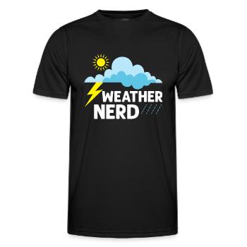 Weather Nerd Meteorology Meteorologist - Men's Functional T-Shirt - black - Front - AI Model Male 178 dark (178cm)