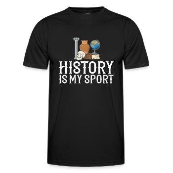 Geschichte Lehrer Lektion Professor Historiker - Männer Funktions-T-Shirt - Schwarz - Vorne - AI Model Male 178 dark (178cm)