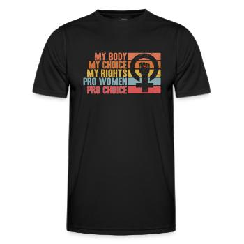 Feminismus Rechte der Frauen Feministisch Geschenk - Männer Funktions-T-Shirt - Schwarz - Vorne - AI Model Male 178 dark (178cm)