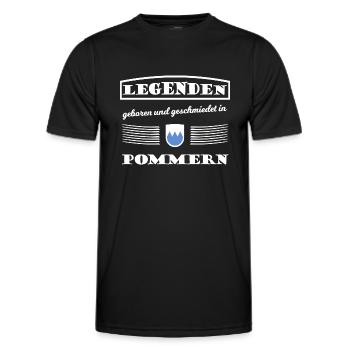 Légendes de Poméranie - T-shirt sport Homme - noir - Devant - AI Model Male 178 dark (178cm)