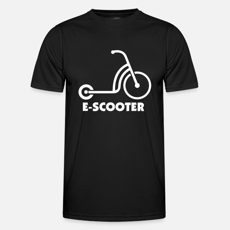 E-Scooter E-Roller Scooter - Men's Functional T-Shirt - black