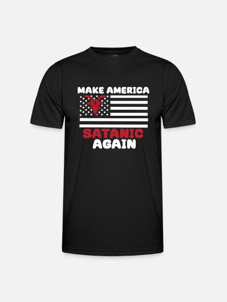 Satan Teufel Gothik Dämon Amerika Satanic Hexe - Männer Funktions-T-Shirt - Schwarz