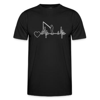 Fishing Fishing Fishing Fishing Fishing Hooks - Men's Functional T-Shirt - black - Front - AI Model Male 178 dark (178cm)