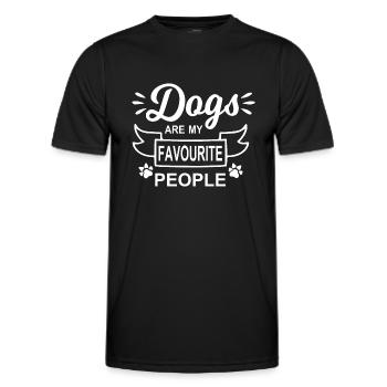 Dog Hund - Männer Funktions-T-Shirt - Schwarz - Vorne - AI Model Male 178 dark (178cm)