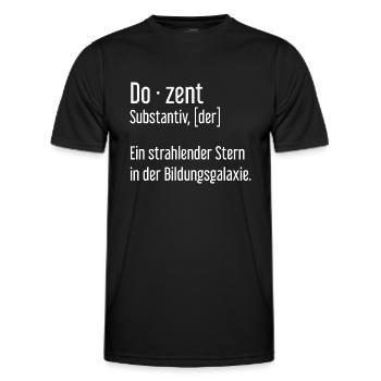 Dozent Dozenten Schule Pädagoge Unterricht - Männer Funktions-T-Shirt - Schwarz - Vorne - AI Model Male 178 dark (178cm)