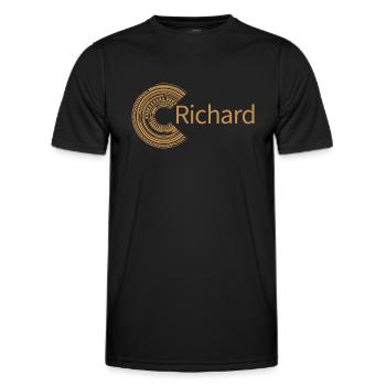 Für Richard - Männer Funktions-T-Shirt - Schwarz - Vorne - AI Model Male 178 dark (178cm)