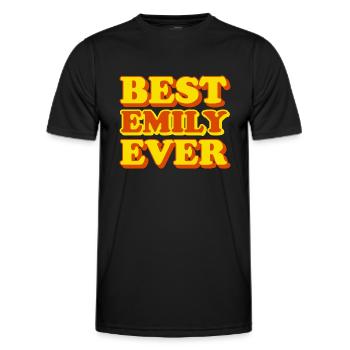 Emily Vorname lustiges Geschenk - Männer Funktions-T-Shirt - Schwarz - Vorne - AI Model Male 178 dark (178cm)