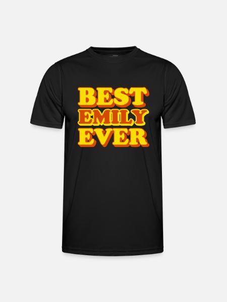 Emily First Name Funny Gift - Men's Functional T-Shirt - black